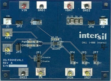 ISL9204EVAL1 Voltage Charger Eval Board