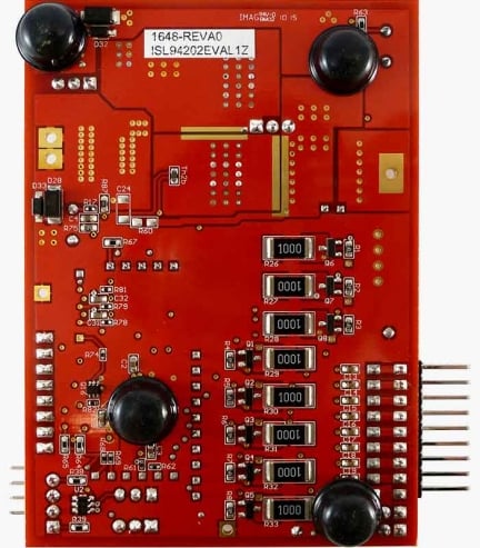 ISL94202EVAL1Z Battery Monitor Eval Board Bottom