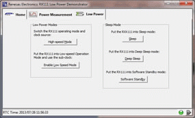 YRPBRX111 MCU Power Mode Selection