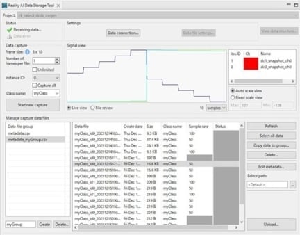 Reality AI Utilities - Data Storage Tool