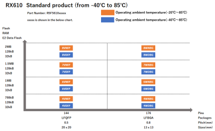 Pin-Memory Diagram of RX610 standard products