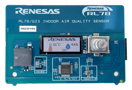 Y-DK-IAQ-SENSE-RL78G23 Board Front