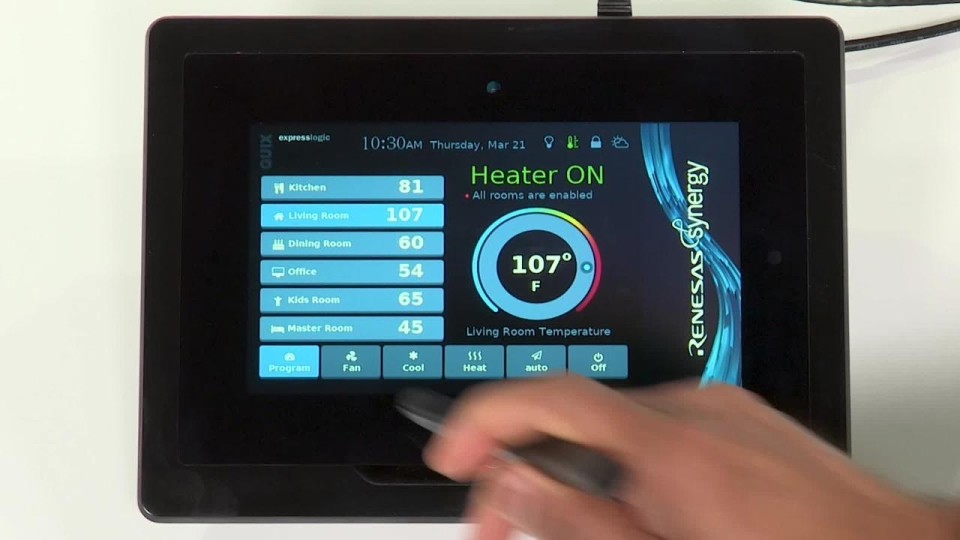 Home Automation Demo using Renesas Synergy GUIX