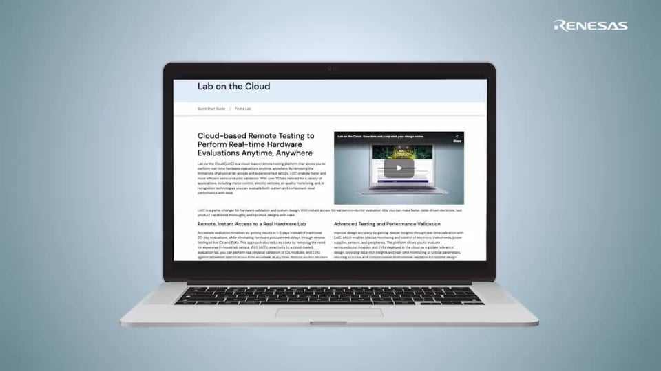 Lab on the Cloud: Save Time and Jump Start Your Design Online